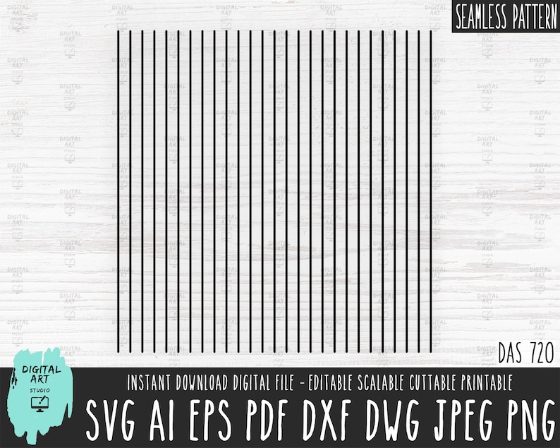 Stripes Seamless Pattern SVG, Lines Vector Cut File (digital Download ...