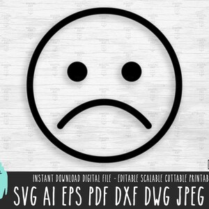 Sad Doodle Emoji Emoticon PNG & SVG Design For T-Shirts