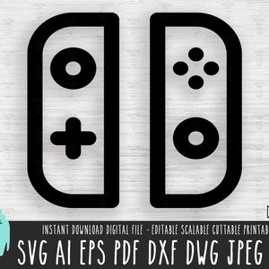 Gamepad Vektor-Datei, Controller Videospiel Silhouette Cricut, PS5 Gaming digitaler Download PNG SVG 358
