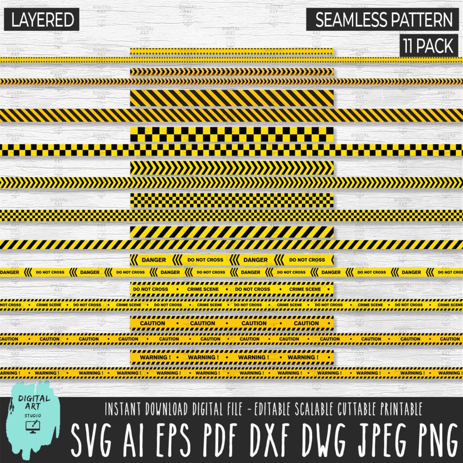 Warning Lines Pattern SVG, Caution Texture (digital File) - Etsy