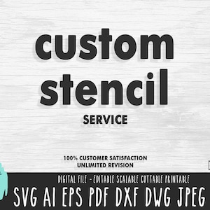 Je crée votre STENCIL SVG prêt à couper ou à imprimer, presser ou sublimer, Service de conception graphique sur demande Anniversaire Mariage Shower Prom 673
