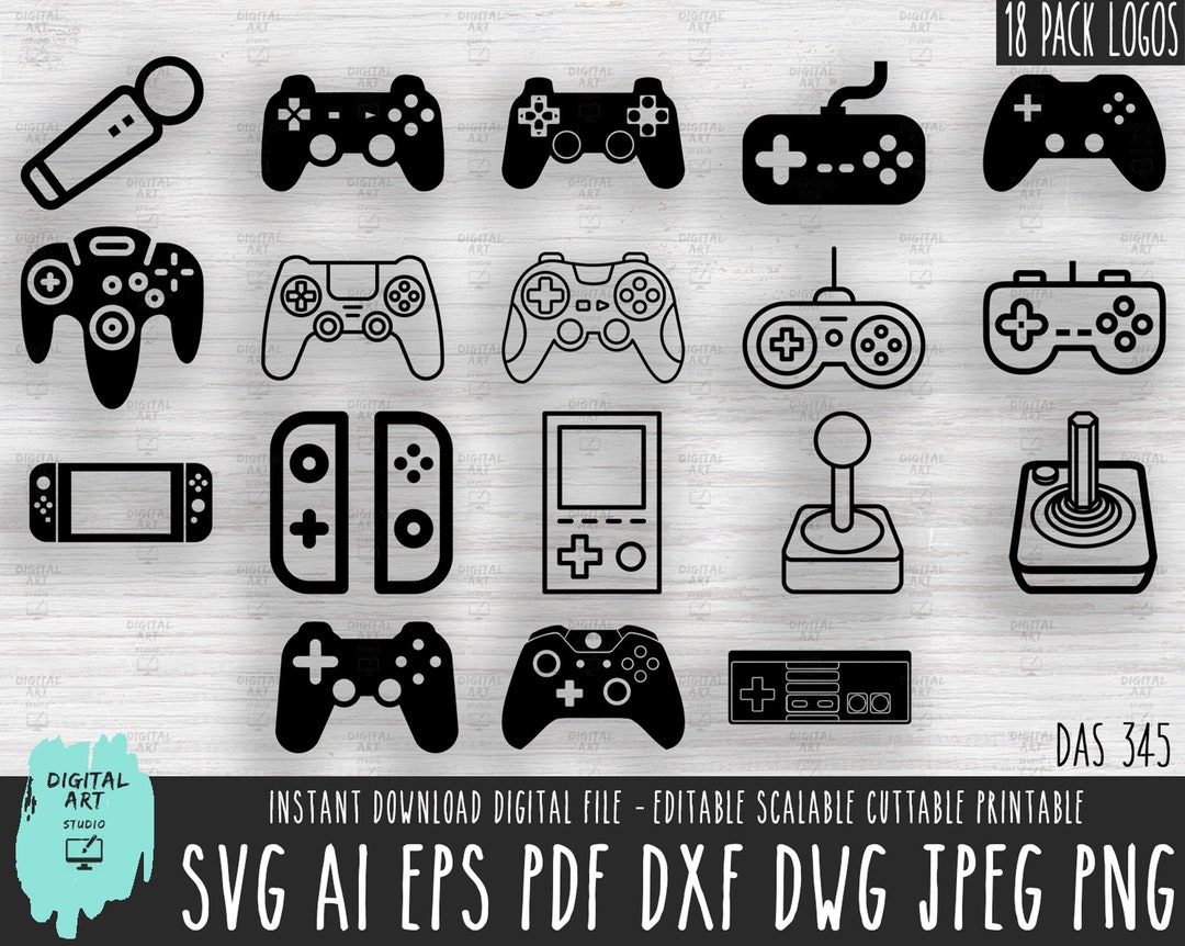 Game Controller SVG Bundle, Retro Gaming Clipart (digital Download) - Etsy