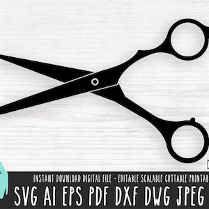 Scissor open solid SVG, Scissor silhouette editable vector file, Scissor printable Clipart digital download, Scissor Cricut png jpg dxf 479