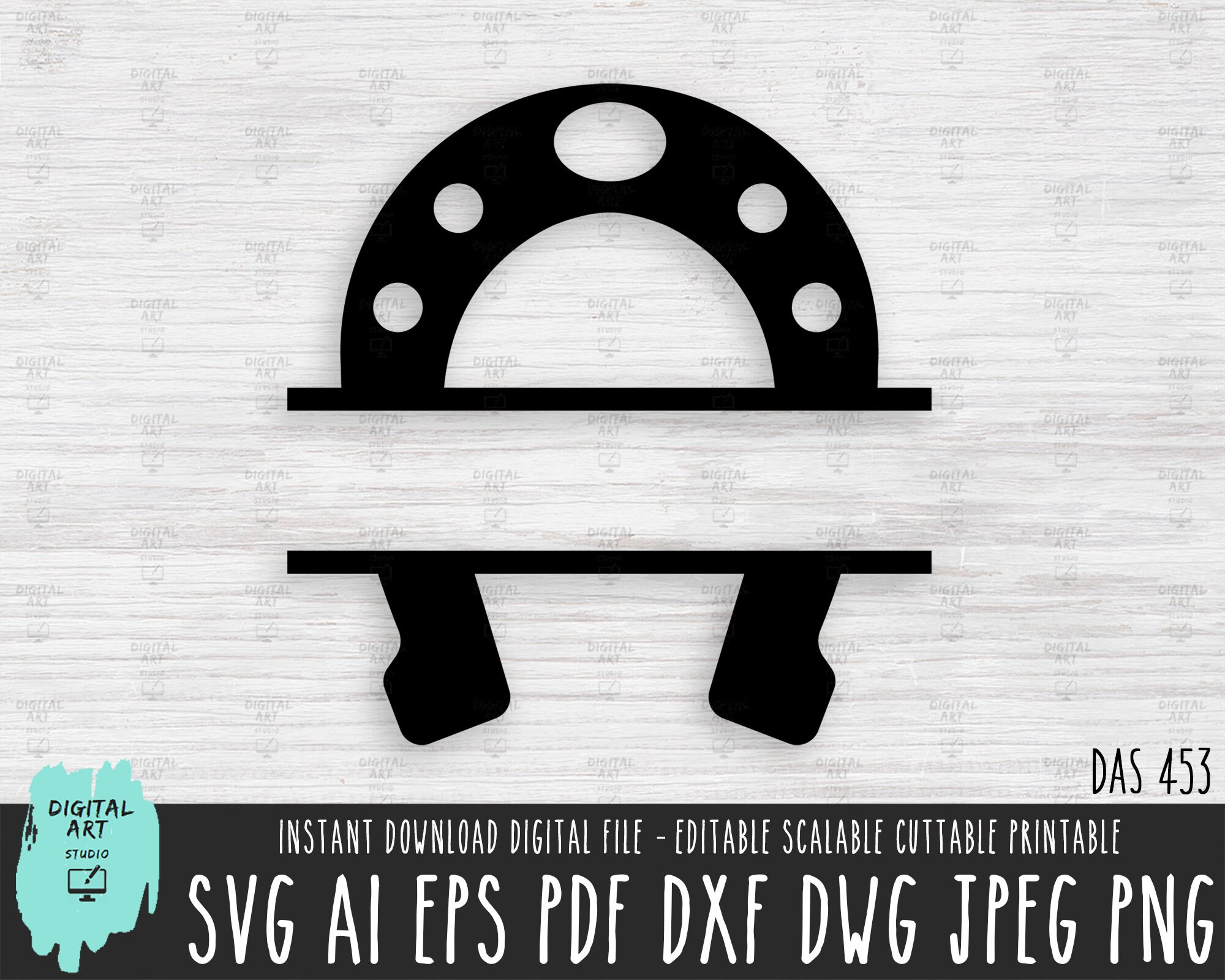 Horseshoe Monogram SVG Horseshoe Digital Download Western Etsy
