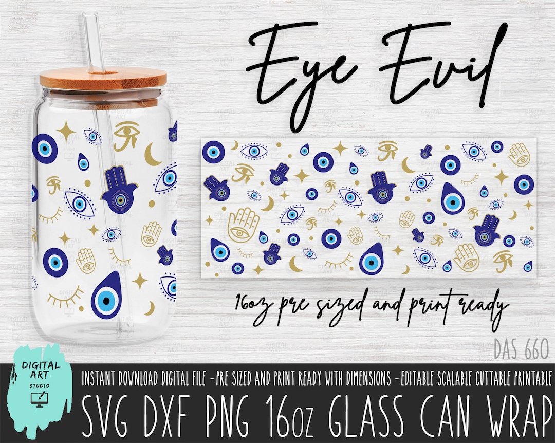 Evil eye printed sunglasses cover