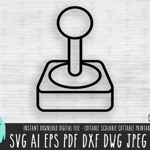 Thumbnail Atari Umriss SVG, Controller Icon Vektordatei, Kommando Videospiel Silhouette Cricut Procreate, PS4 Gaming digitaler Download PNG 360