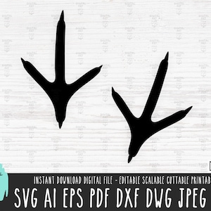 CHICKEN FOOTPRINTS svg Chicken marks cut vector file Chicken footprint png Hen footprint commercial use for cutting sublimation bird dxf 657