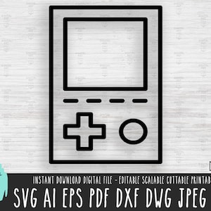 Videospiel Controllers SVG, 80er Jahre Game COMmand Vektordatei, Controller Videospiel Silhouette Cricut PS4 XB Gaming digitaler Download PNG SVG 359