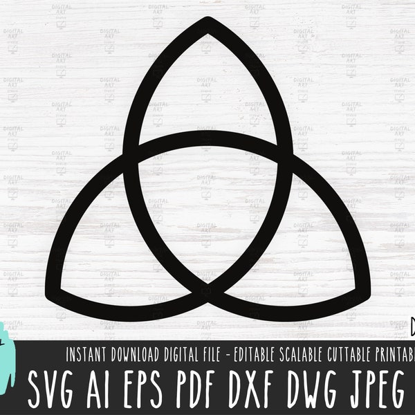 TRIQUETRA svg TRINITY Knot png Triad Printable Celtic Knot Clipart Triquetra Cut File svg Celtic Endless symbol Cricut Silhouette dxf 634