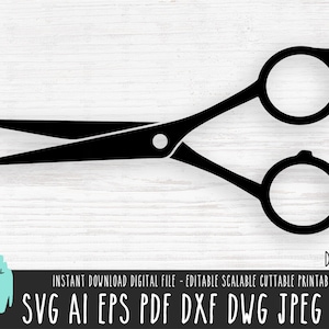 Scissor open solid SVG, Scissor silhouette editable vector file, Scissor printable Clipart digital download, Scissor Cricut png jpg dxf 480