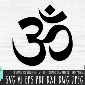 Om símbolo sólido SVG, Om Clipart arquivo de corte para impressão, OM Yoga Indi Cricut Silhouette, Meditation Balance Mantra svg download digital png 496