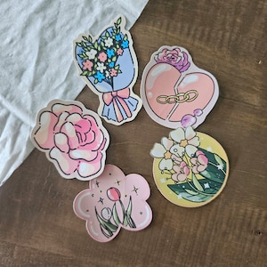 Flowers sticker pack | Die cut stickers