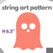 Large Ghost Haloween DIY String Art Pattern With Instructions - Etsy