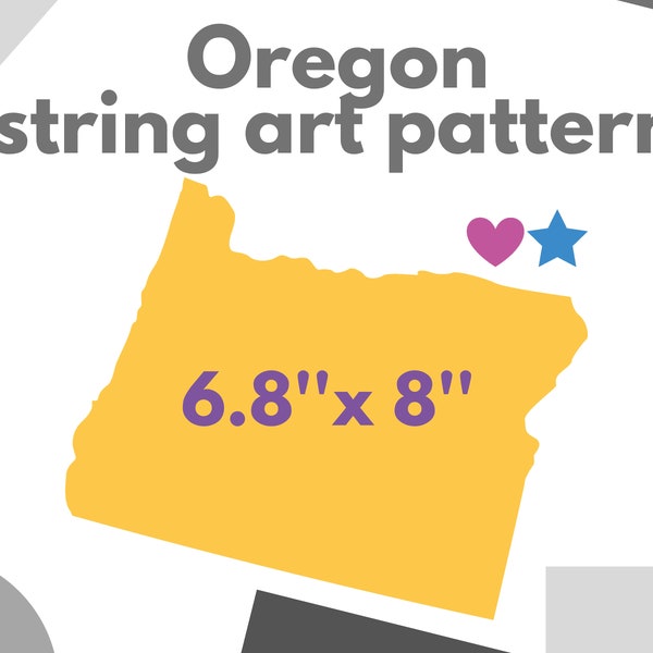 Oregon state DIY string art pattern with instructions