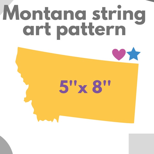 Montana state DIY string art pattern with instructions