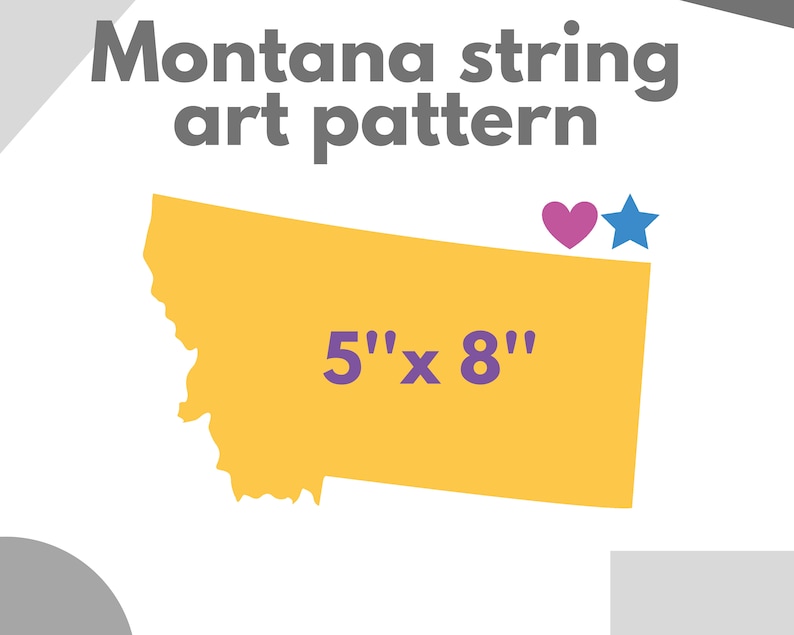 Montana state DIY string art pattern with instructions