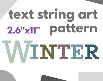 Winter DIY string art pattern with instructions