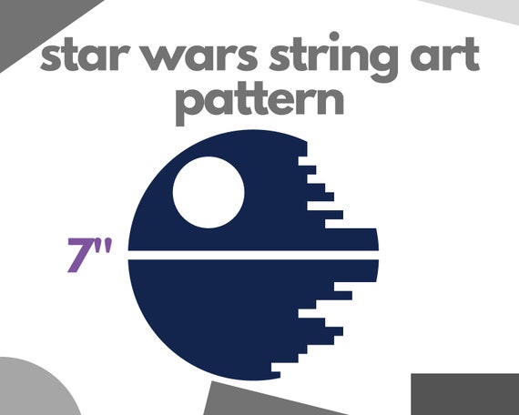 Star Wars Death Star DIY String Art Pattern With Instructions - Etsy