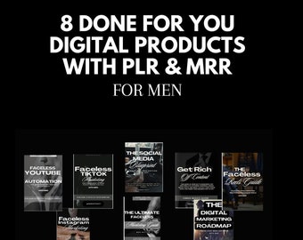 Done for you FACELESS Digital Marketing Guide Bundle with Master Resell Rights MRR & Private Label Rights PLR Done-For-You Digital Products
