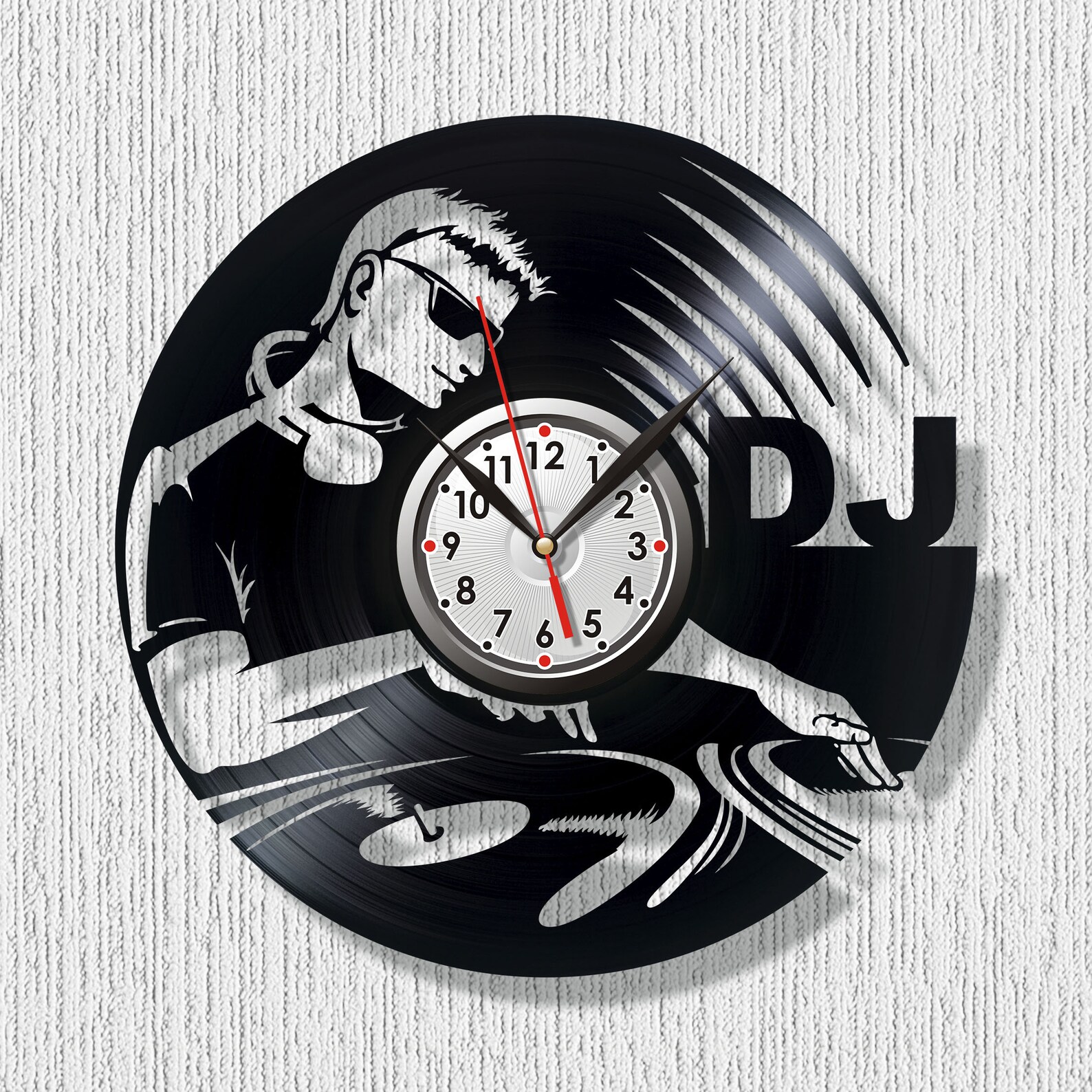 Music clock DJ clock DJ music clock Gift for Dj Workplace Etsy