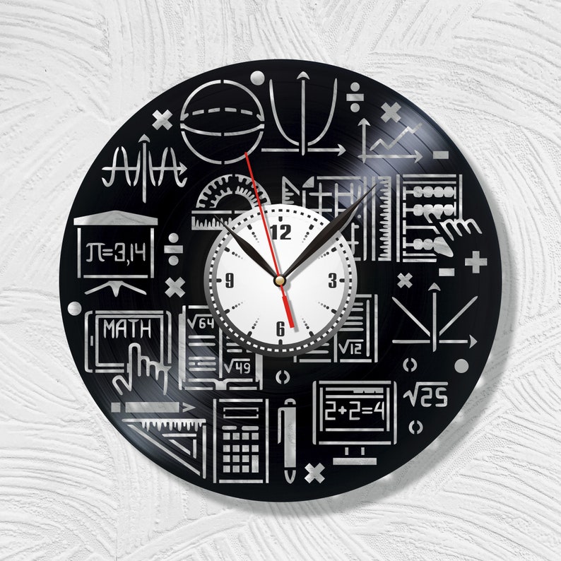 Vinyl clock Math method clock School decor Mathematics clock Etsy