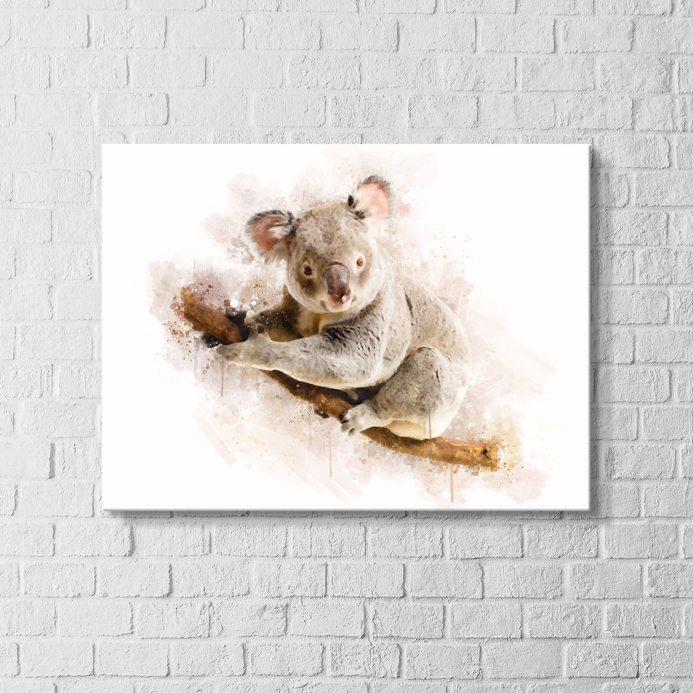 Koala art Wall decor koala Koala waterpicture Koala decor Etsy