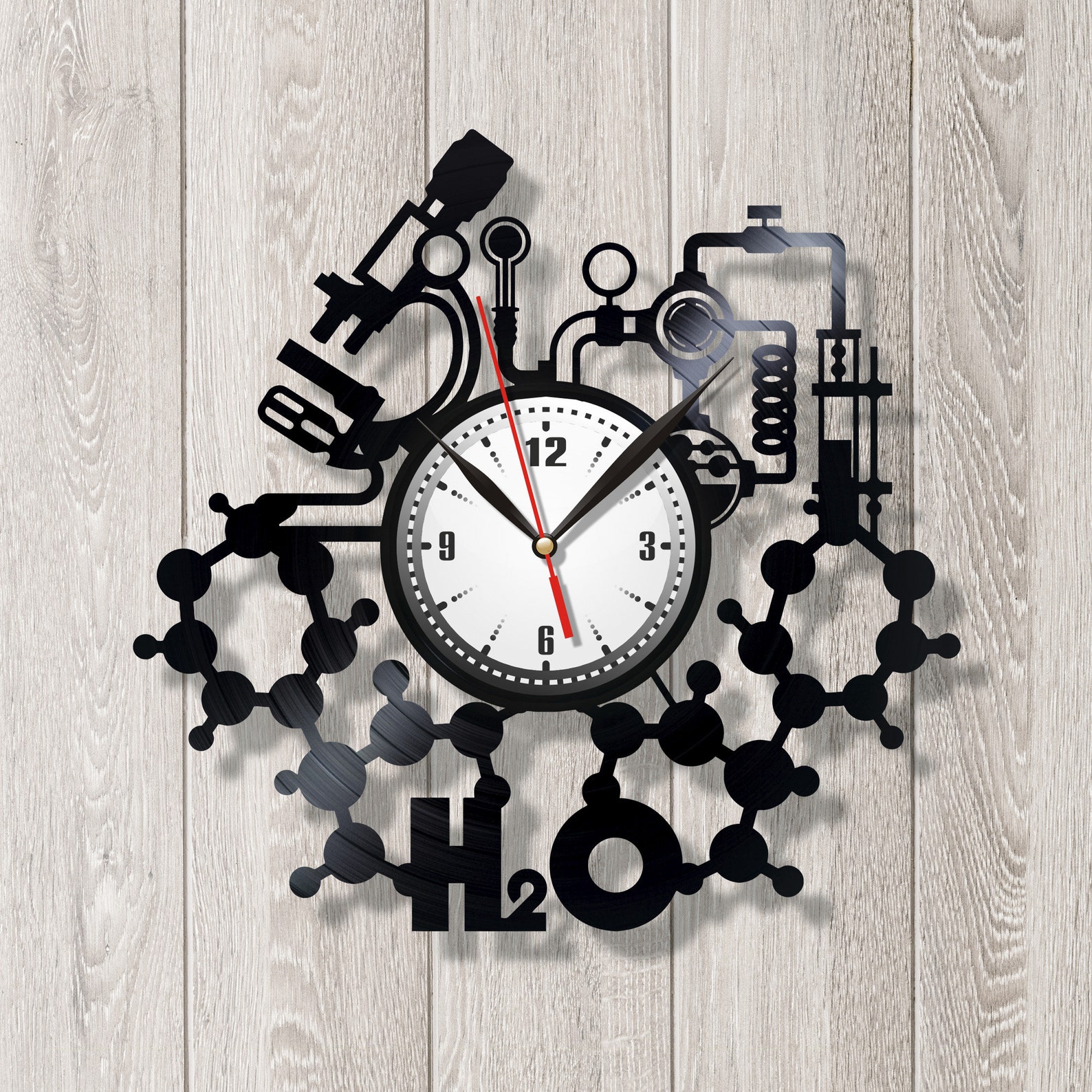 Chemistry clock Science hanging Teacher Gift for chemistry Etsy