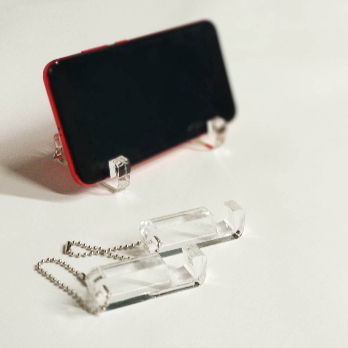 Custom cell phone Holder Keychain Acrylic key ring Key fob Etsy