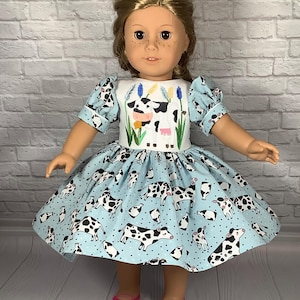 Cow Print Dress for 18 inch American Girl Dolls