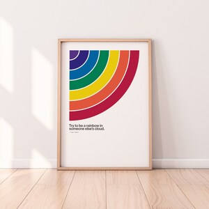 A3 Maya Angelou Rainbow Print