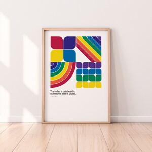 A3 Maya Angelou Rainbow Print