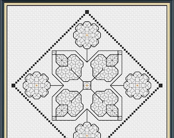 The Tree of Jesse - Beaded Blackwork Embroidery Chart