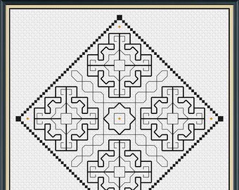 Shepherds' Delight - Beaded Blackwork Embroidery Chart