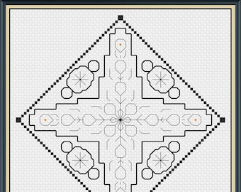 The Angels' Song - Beaded Blackwork Embroidery Chart