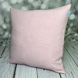 Muslin cushion cover, various colors and sizes Rosa