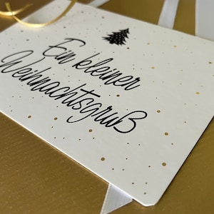 Weihnachtskarte mit Goldpunkten, Rückseite Blanko, DIN A6, Papeterie - ein kleiner Weihnachtsgruß