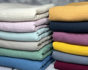 Muslin blanket, triple gauze, duvet for summer, yoga blanket in various colors