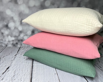 Pillowcase made of organic muslin, different colors and sizes