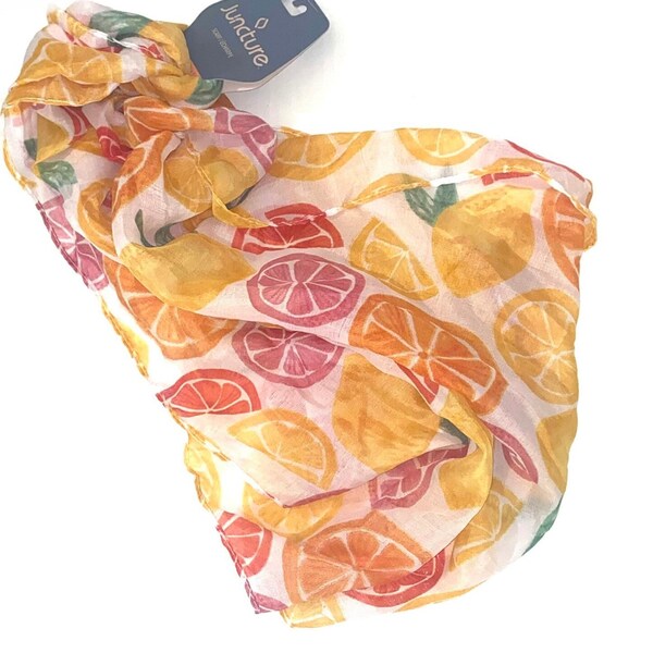 Citrus Fruit Lemons Oranges Scarf