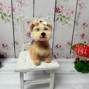 Reserve. Toy dog for Blythe doll. Felted wool dog toy. Blythe toy.