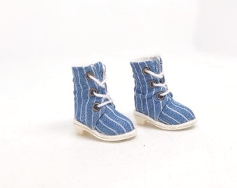 Denim Boots for Blythe doll. Blue boots for Blythe doll