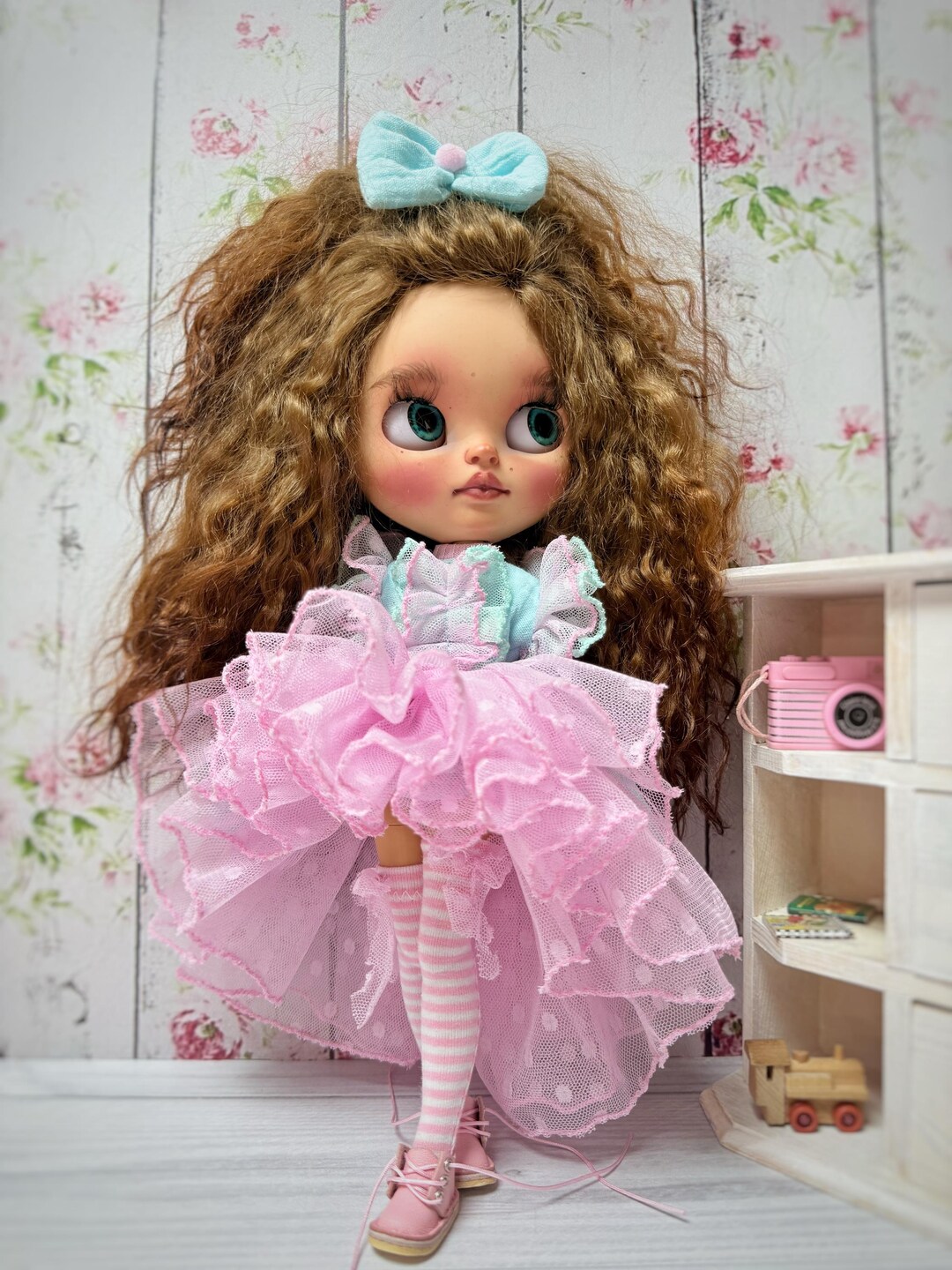 Sharplace Chaussures Talons Hauts Pour Poupée 1/6 – Bowknot Blanc – Accessoire Blythe, Azone, Licca