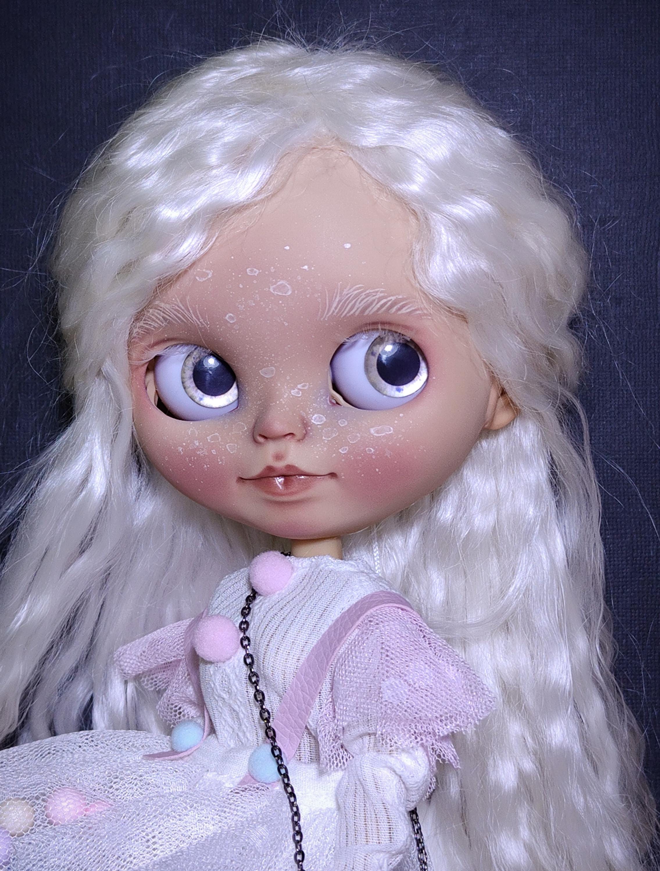Blythe doll  with long natural hair/  ooak / free DHL shipping
