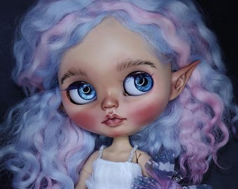 Blythe doll elf/ blythe with natural hair / ooak / free DHL shipping