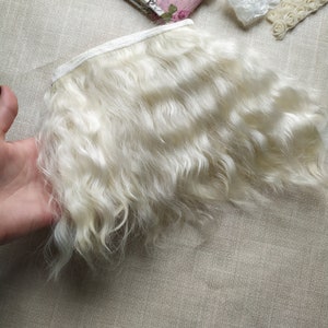 Trama de mohair, trama de mohair para peluca de muñeca, pelo de muñeca de mohair, mohair para muñeca.