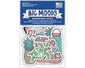Big Moods Aesthetic Sticker Pack 10pc 