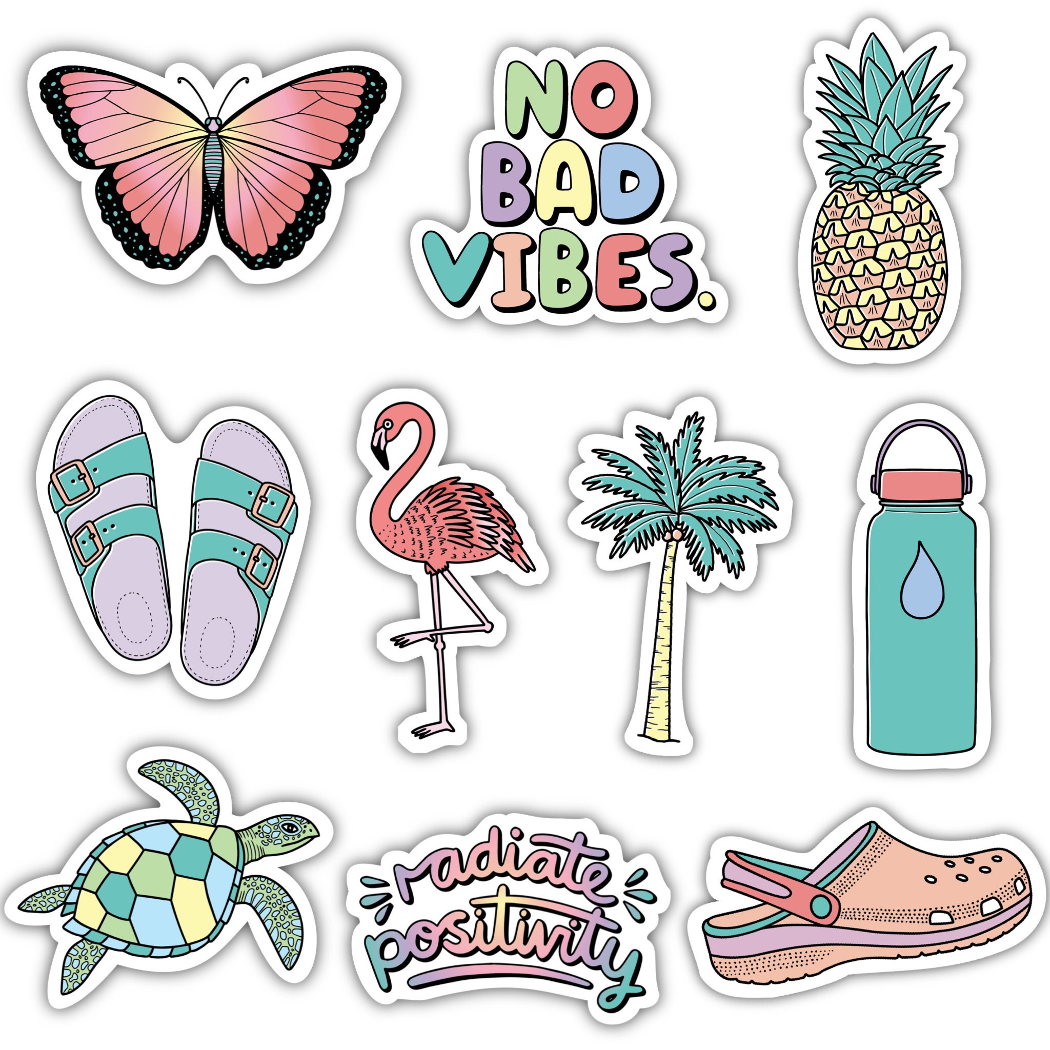 Sheet of Mini Stickers - Mental Health Stickers - 10 Designs – Big Moods