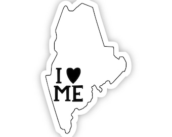 Maine Love Cross Arrow State ME Decal Sticker for Car Window Laptop # 1086 
