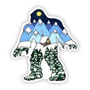 Yeti Holiday Sticker - Laptop Stickers, Waterproof Stickers, Water Bottle Stickers, Cute Stickers, Holiday Stickers, Fun Stickers