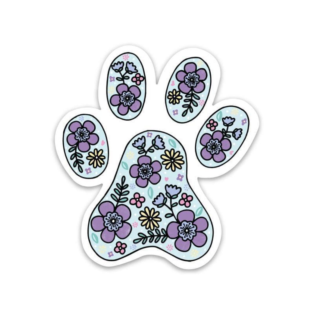 Paw Sticker Paw Print Sticker - Etsy